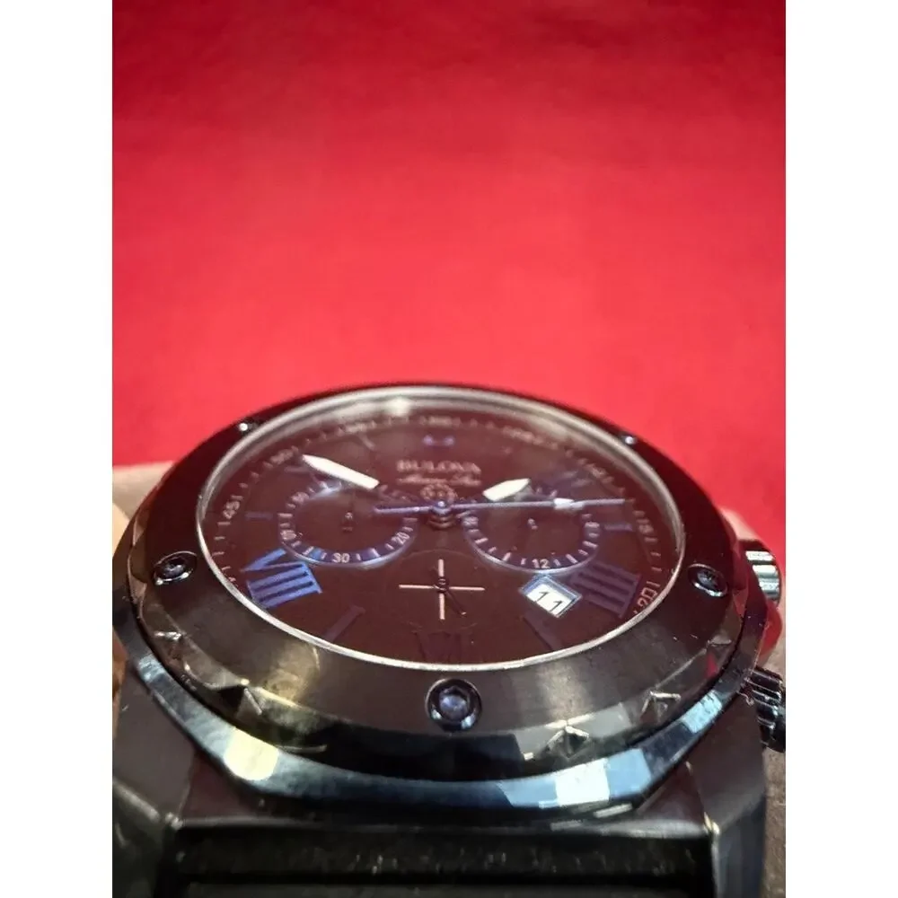 Bulova 98b308 Marine Star 44mm Chronograph Black/Blue Dial Wrist Watch PPS367068